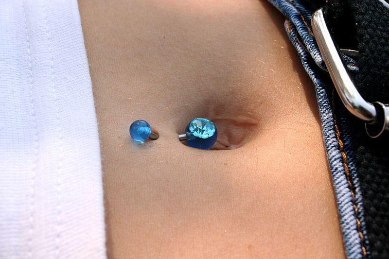 Belly button piercing