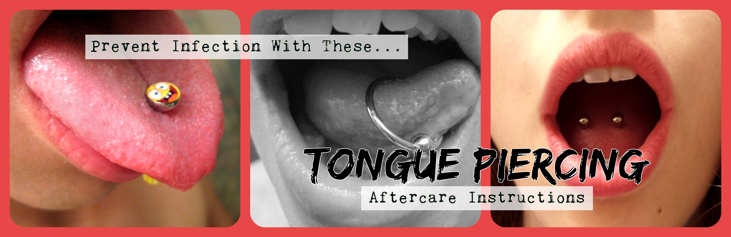 Tongue piercing aftercare instructions