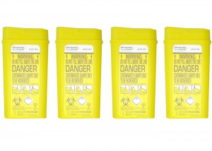 Sharpsafe Disposable Sharps Bin 0.2 Litre – Pack of 4