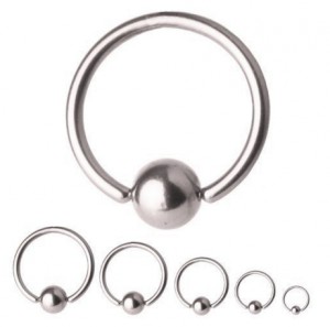Titanium Ball Closure Ring Thickness in 16G