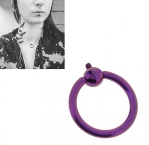 Titanium Dermal Top with Purple Ring