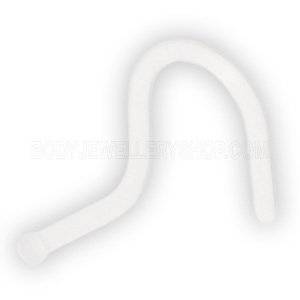 Clear BioPlast Nose Piercing Retainer