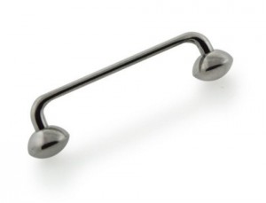 G23 Grade Titanium Surface Bar with Rugby Ball – 14G (1.6MM)